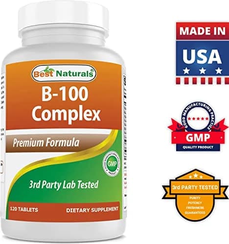 Best Naturals B-100 Complex Vitamin Tablets 120 Count | Supports Cellular Energy Production thumbnail 7