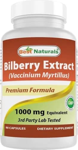 Best Naturals Bilberry Extract 1000mg Capsule (90 Count) | Supports Healthy Vision with 1000mg Per Capsule thumbnail 1
