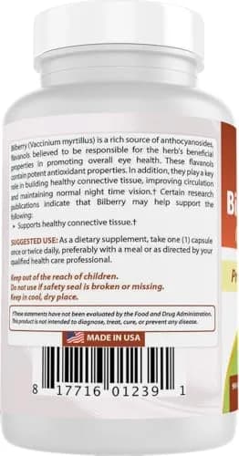 Best Naturals Bilberry Extract 1000mg Capsule (90 Count) | Supports Healthy Vision with 1000mg Per Capsule thumbnail 7