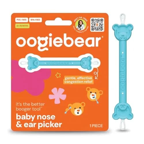 oogiebear Baby Nose & Ear Picker, Safe Booger Remover Tool, 1 Piece, Blue | Dual-Ended Gentle & Effective thumbnail 1
