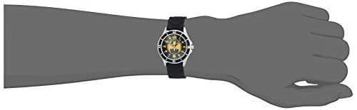 Accutime Boys' Analog Quartz Watch with Rubber Strap, Black & Yellow | Learn Time & Gift Ready thumbnail 4