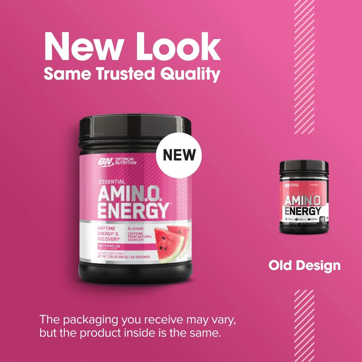 Optimum Nutrition Essential AmiN.O. Energy Watermelon Flavor Pre Workout Powder, 65 Servings | Supports Recovery & Energy - view 5