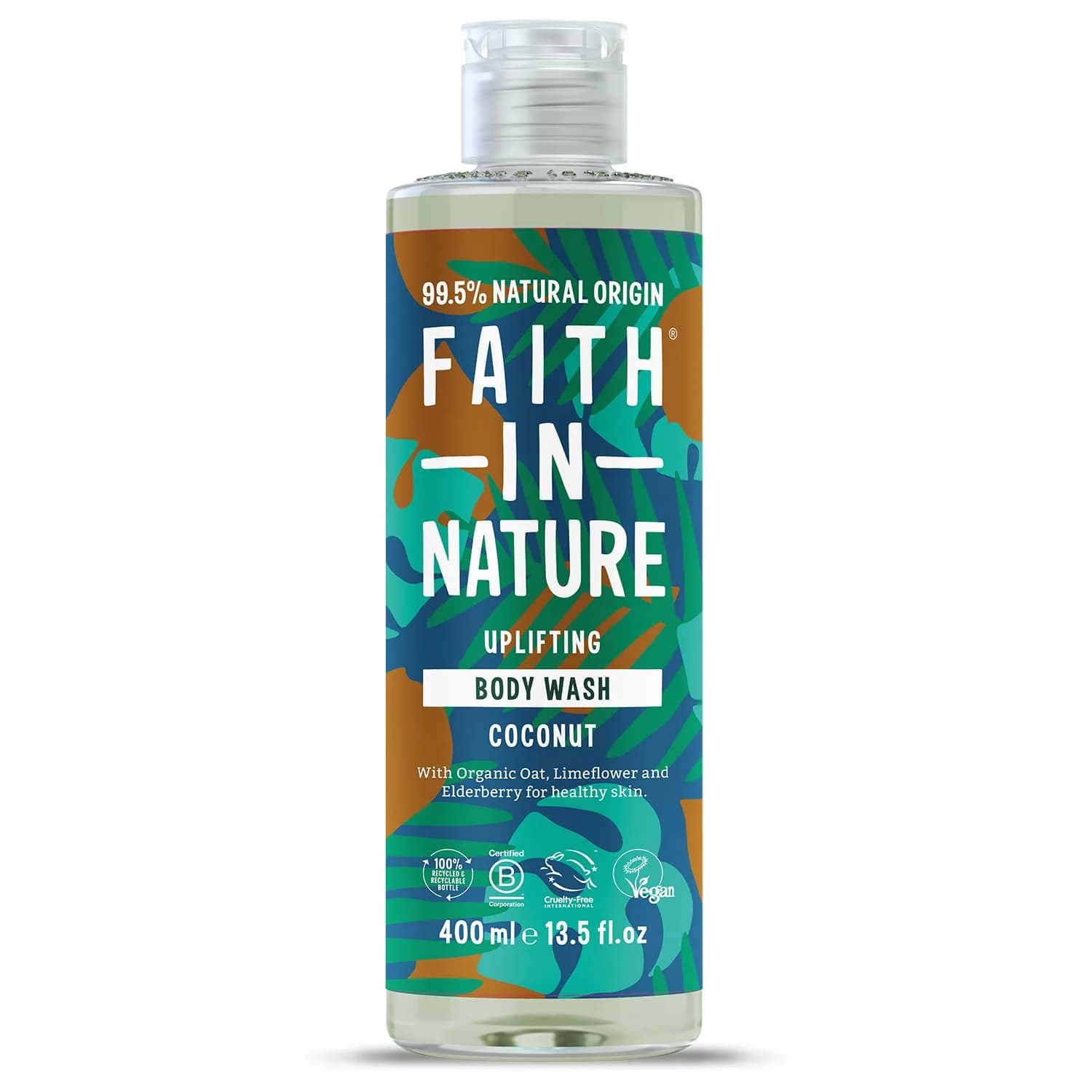 FAITH IN NATURE Natural Coconut Body Wash 13.5 fl oz | Vegan Hydrating Body Cleanser — Coconut