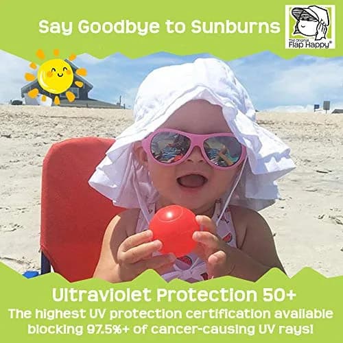 Flap Happy Baby Girls' Upf 50+ Double Ruffle Hat X Small | Sun Protection & Comfort thumbnail 3
