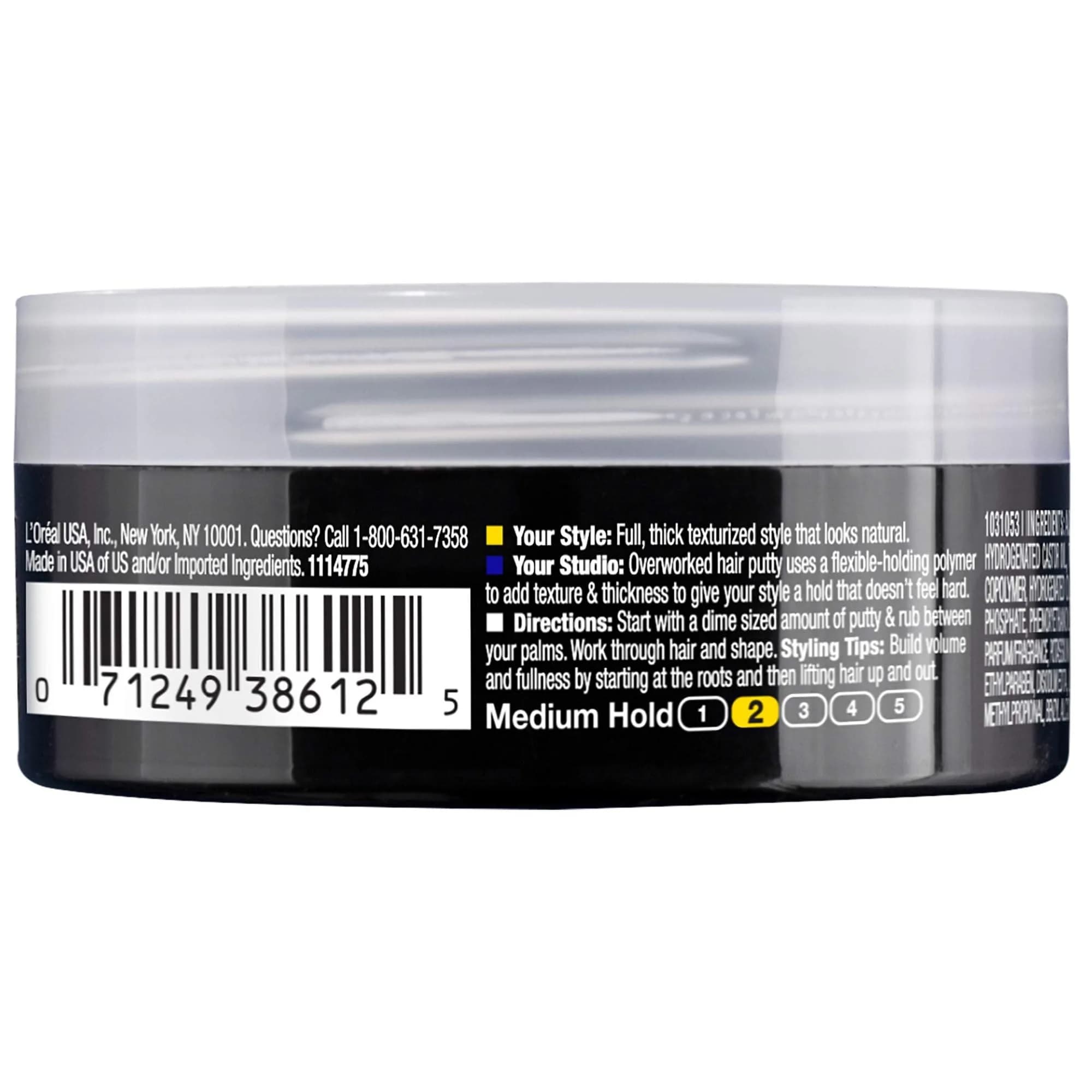 L'Oreal Paris Studio Line Overworked Hair Putty 10.2 oz (289g) (6-Pack) | Humidity Resistant Styling - view 2