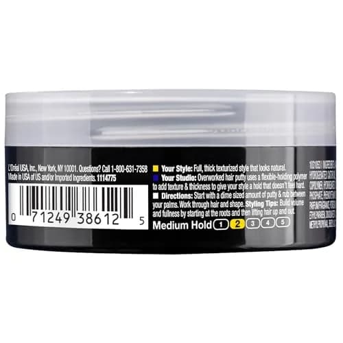L'Oreal Paris Studio Line Overworked Hair Putty 10.2 oz (289g) (6-Pack) | Humidity Resistant Styling thumbnail 2