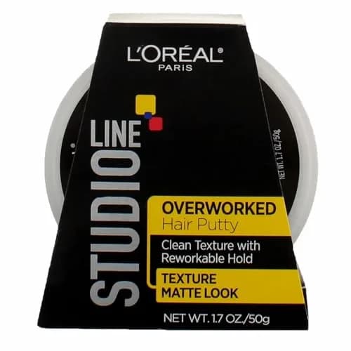 L'Oreal Paris Studio Line Overworked Hair Putty 10.2 oz (289g) (6-Pack) | Humidity Resistant Styling thumbnail 3