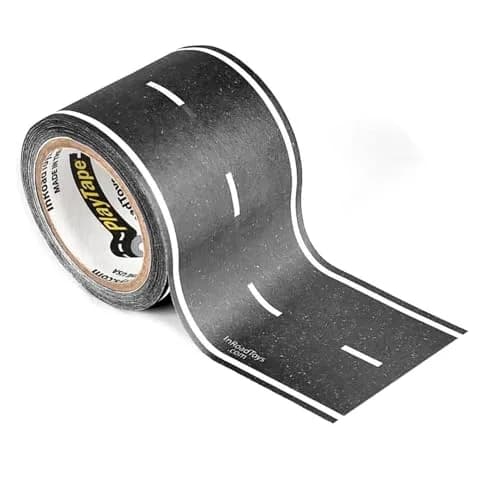 PlayTape Road Tape for Toy Cars 30 ft Asphalt Road | Reusable, No Residue, 2 inch Wide thumbnail 1