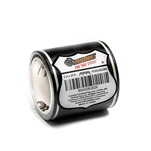 PlayTape Road Tape for Toy Cars 30 ft Asphalt Road | Reusable, No Residue, 2 inch Wide thumbnail 9