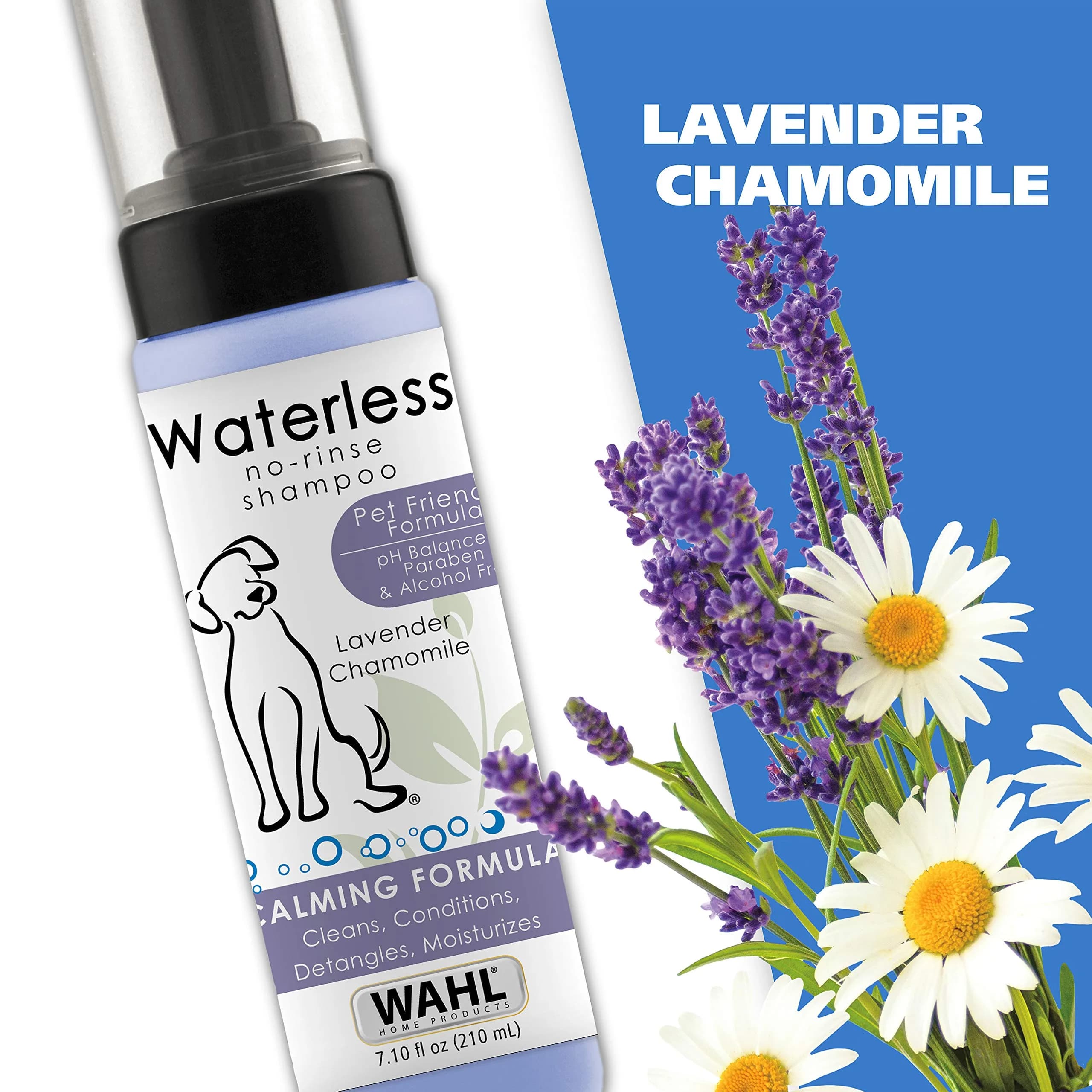 Wahl Waterless No Rinse Shampoo for Animals, Lavender Chamomile 210ml (7.1 Fl Oz) | Gentle Pet Cleaning & Conditioning - view 6
