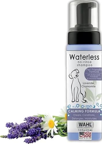 Wahl Waterless No Rinse Shampoo for Animals, Lavender Chamomile 210ml (7.1 Fl Oz) | Gentle Pet Cleaning & Conditioning thumbnail 1
