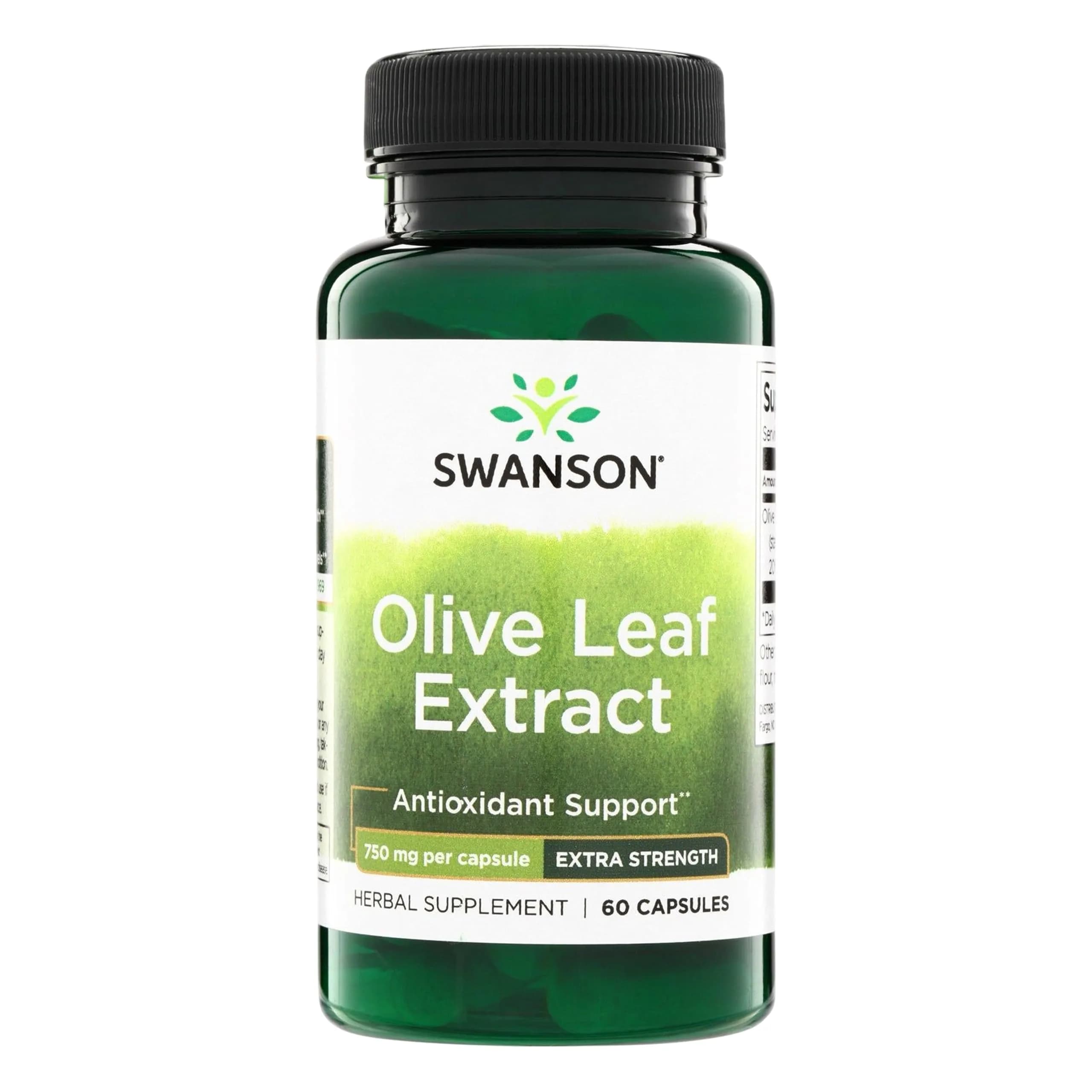 Swanson Olive Leaf Extract Heart Health 60 Capsules | Supports Immunity & Cardiovascular Wellness — CAPSULES