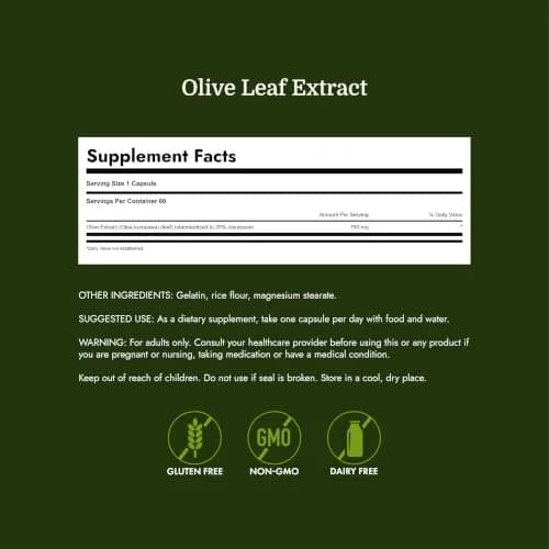 Swanson Olive Leaf Extract Heart Health 60 Capsules | Supports Immunity & Cardiovascular Wellness thumbnail 4