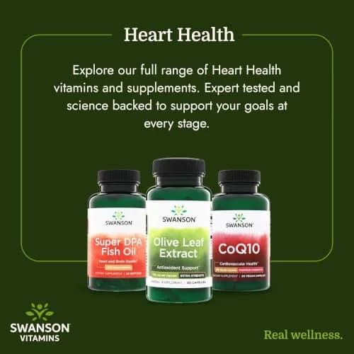 Swanson Olive Leaf Extract Heart Health 60 Capsules | Supports Immunity & Cardiovascular Wellness thumbnail 6