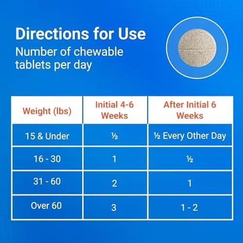 Nutramax Cosequin Joint Supplement for Dogs, MSM+HA, 250 Chew Tablets | Supports Joints, All Breeds & Sizes, All Ages thumbnail 7
