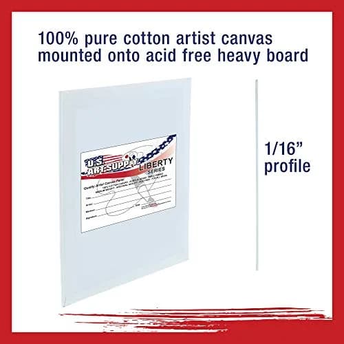 U.S. Art Supply 5 x 7 Inch Art Canvas Board Panels 12 Pack - 8 Ounce Heavyweight Cotton thumbnail 5