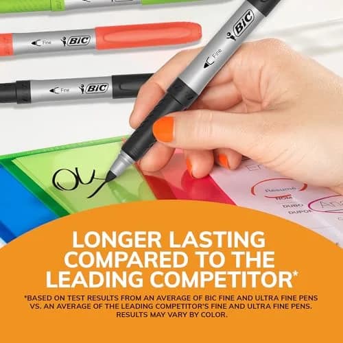 BIC Intensity Permanent Markers, Fine Point, 24-Count | Long-Lasting, Precise Lines, Non-Toxic thumbnail 2