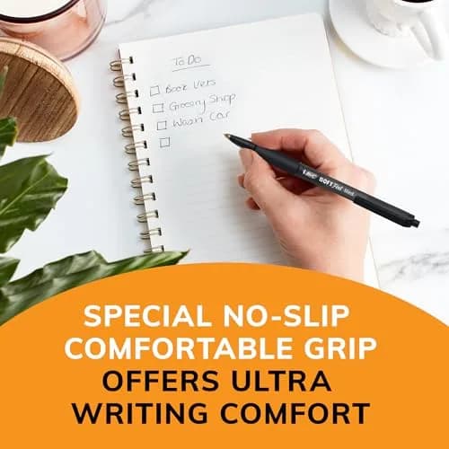 BIC Soft Feel Retractable Ballpoint Pens, 1.0 mm Medium Point, 36-Count Pack | Smooth Ink Flow for Effortless Writing thumbnail 6