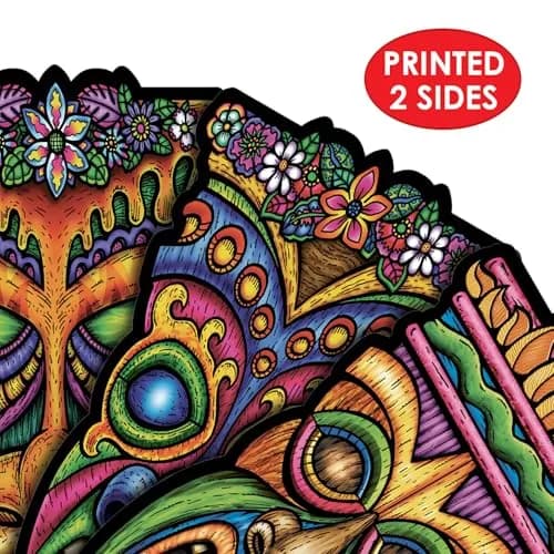 Beistle 24-Pack Tiki Cutouts, 22-Inch | Colorful Party Decor for Luau & Festive Events thumbnail 3