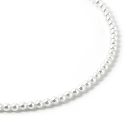 Topwholesalejewel White Pearl Necklace 14" | Hypoallergenic Wedding Accessory thumbnail 2
