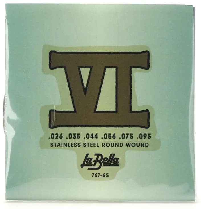 La Bella 767-6S Bass VI Strings - Stainless Roundwound | Bright, Stainless Steel, 26-95 thumbnail 2