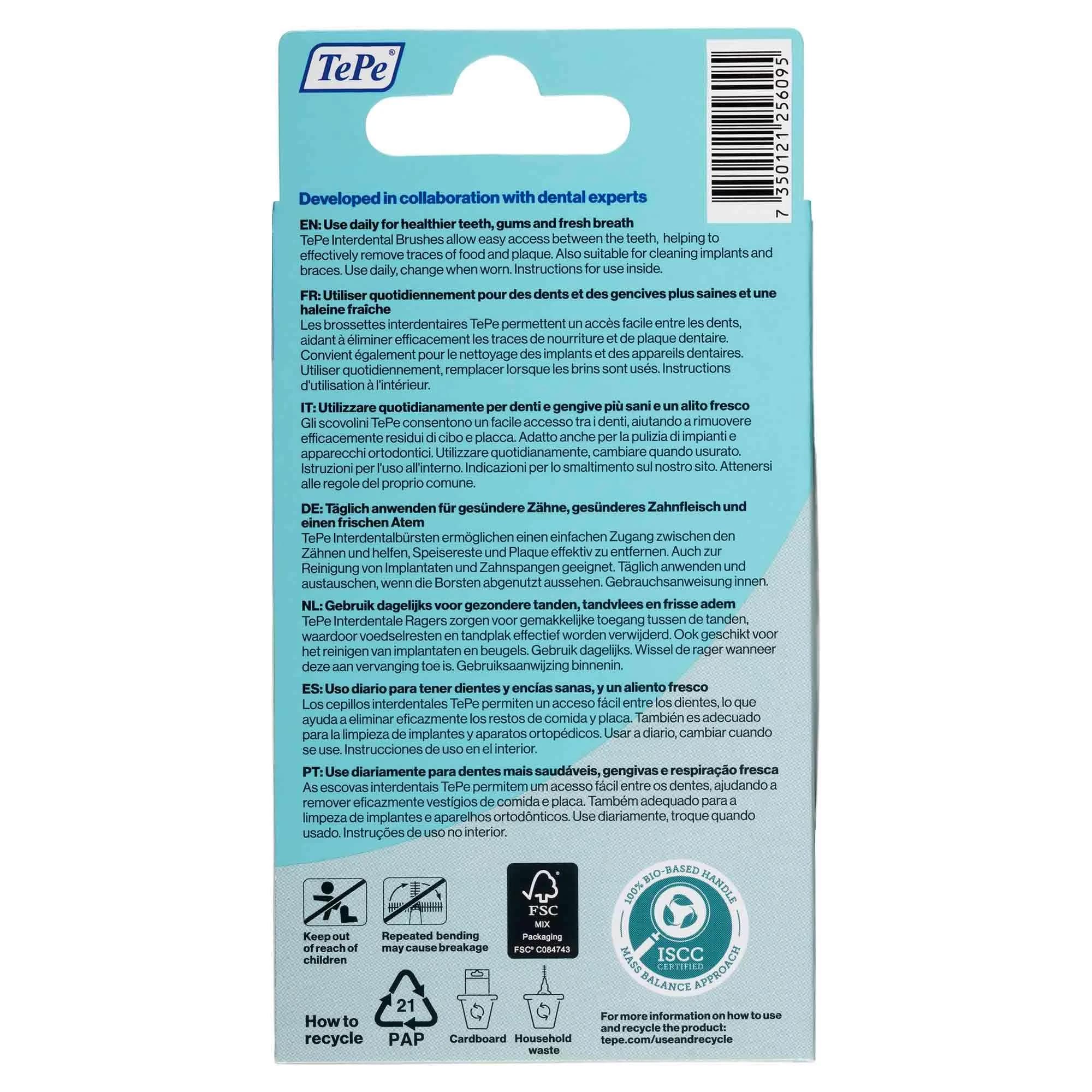 TePe Interdental Brush Original Soft 0.8mm Green | 6 Count Pack - view 7