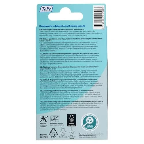 TePe Interdental Brush Original Soft 0.8mm Green | 6 Count Pack thumbnail 7