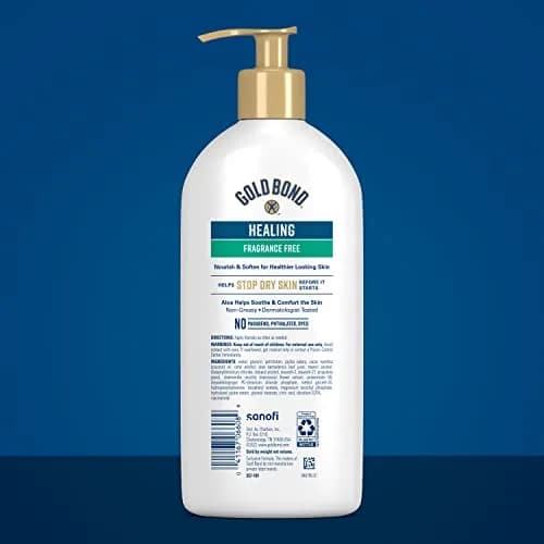 Gold Bond Fragrance Free Healing Hydrating Lotion 14 oz. | 24-Hour Moisture with Aloe, Vitamins & Antioxidants thumbnail 3