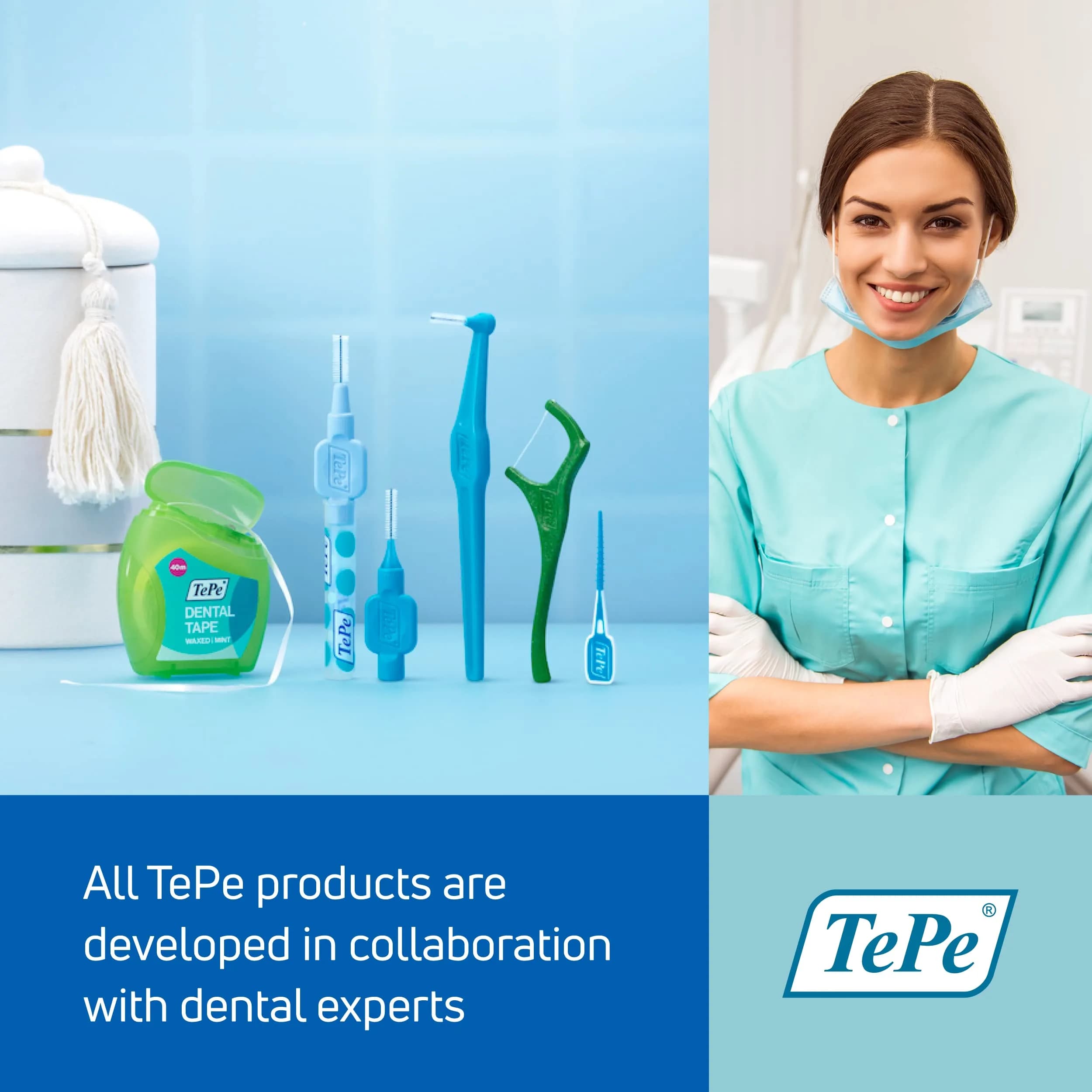 TePe Interdental Brush Angle Orange Size 1 (0.45 mm) | Angled Head for Tight Gaps - view 6