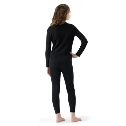 Smartwool Merino 250 Baselayer Crew Top - Kids' Black, S | Cold Weather Base Layer with Merino Wool (70-120 chars) thumbnail 2