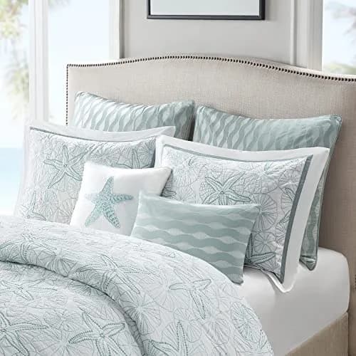 Harbor House Maya Bay Cotton Blue Oblong Pillow 12" x 20" | Ocean-Inspired Decorative Cushion thumbnail 5