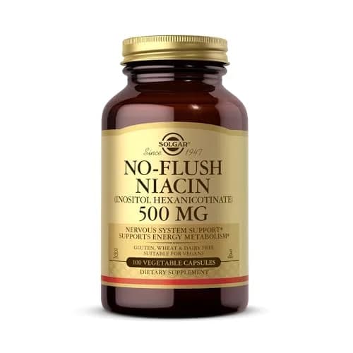 Solgar No-Flush Niacin 500mg | Supports Energy & Nervous System | Vegan, Gluten-Free thumbnail 1