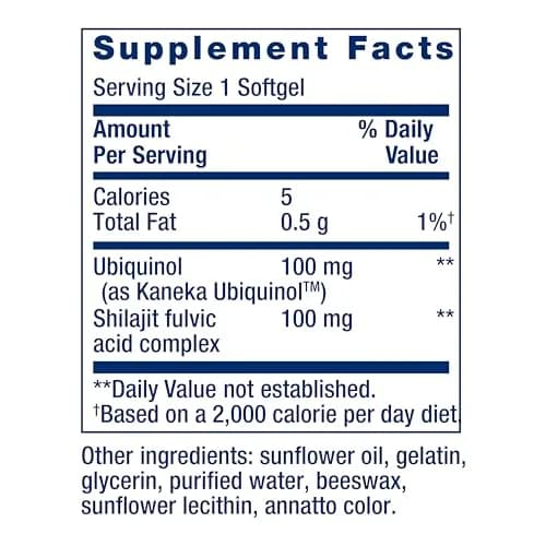 Life Extension Super Ubiquinol CoQ10 with Shilajit 100 mg (60 Softgels) | Potent Heart Health & Cellular Energy Support thumbnail 2
