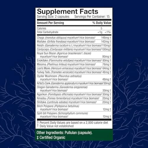 Host Defense MyCommunity Capsules, 30 Capsules | Immune Support with Organic Mushrooms thumbnail 2