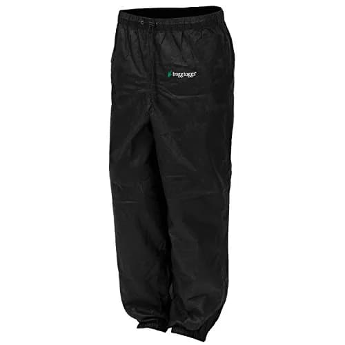 FROGG TOGGS Men's Classic Pro Action Waterproof Breathable Rain Pant, Black, Small | Outdoor Waterproof Rain Pants thumbnail 5