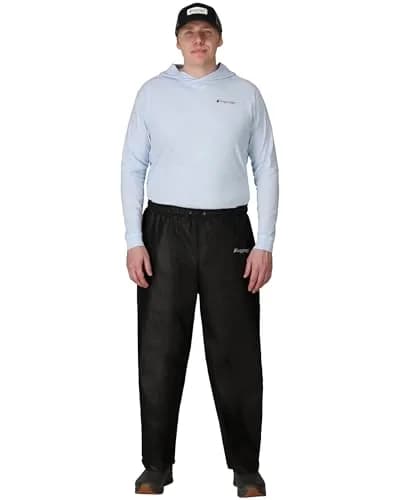 FROGG TOGGS Men's Classic Pro Action Waterproof Breathable Rain Pant, Black, Medium | Lightweight, Breathable & Waterproof for Outdoor Activities thumbnail 1