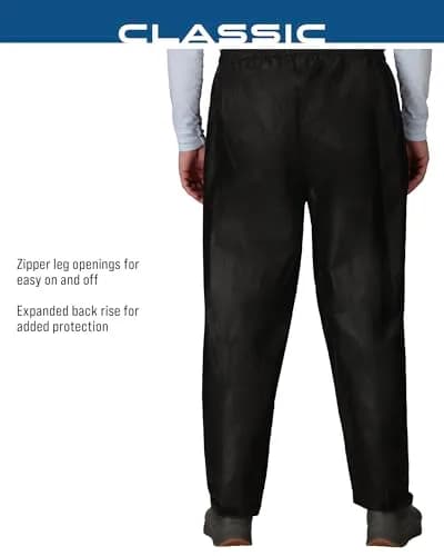 FROGG TOGGS Men's Classic Pro Action Waterproof Breathable Rain Pant, Black, Medium | Lightweight, Breathable & Waterproof for Outdoor Activities thumbnail 6