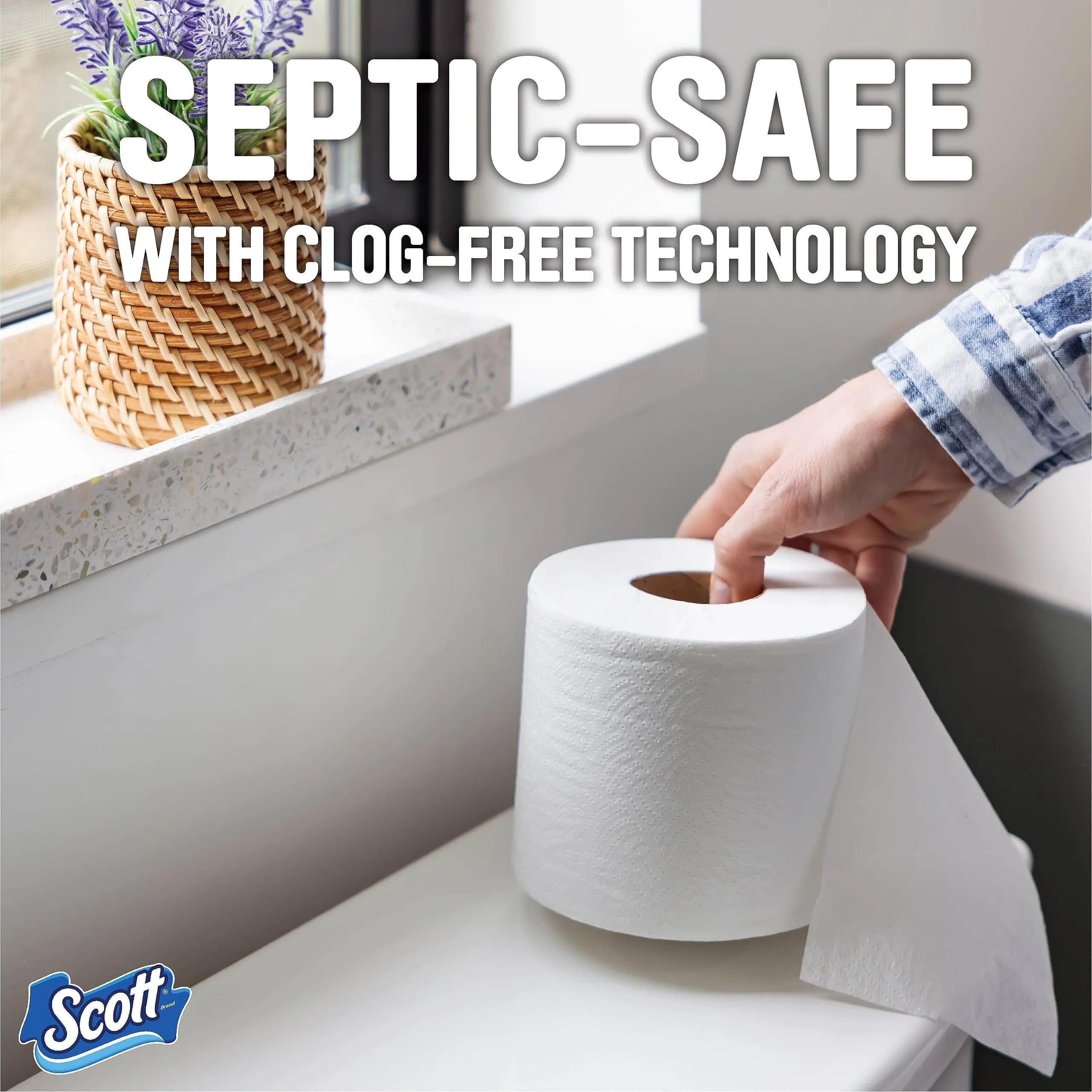 Scott 1000 Toilet Paper Rolls | Septic-Safe, 1-Ply Tissue for Indian Homes - view 6