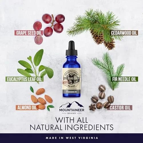 Mountaineer Brand Natural Beard Oil with Timber Scent 60ml (2 Fl Oz) | Hydrates, Moisturises, Softens & Conditions for Beard Growth thumbnail 5