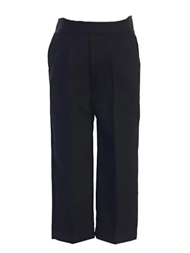 Lito Little Boys Black Dress Pants High Rise Cotton | Zipper Closure, 6-12 Months thumbnail 1