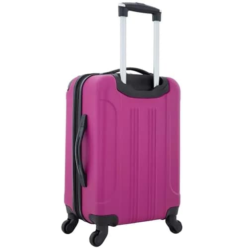 Travelers Club Chicago Hardside Expandable Spinner Luggage, Fuchsia, 22" Carry-On | Durable ABS Hard Shell with 4 Spinner Wheels thumbnail 3