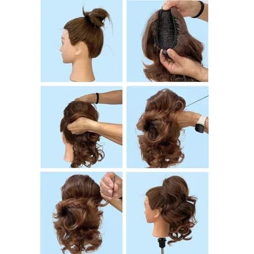 CAISHA Synthetic Hair Piece Ponytail 14 Inch Blonde Mix PH4a | Heat-Resistant & Washable thumbnail 5