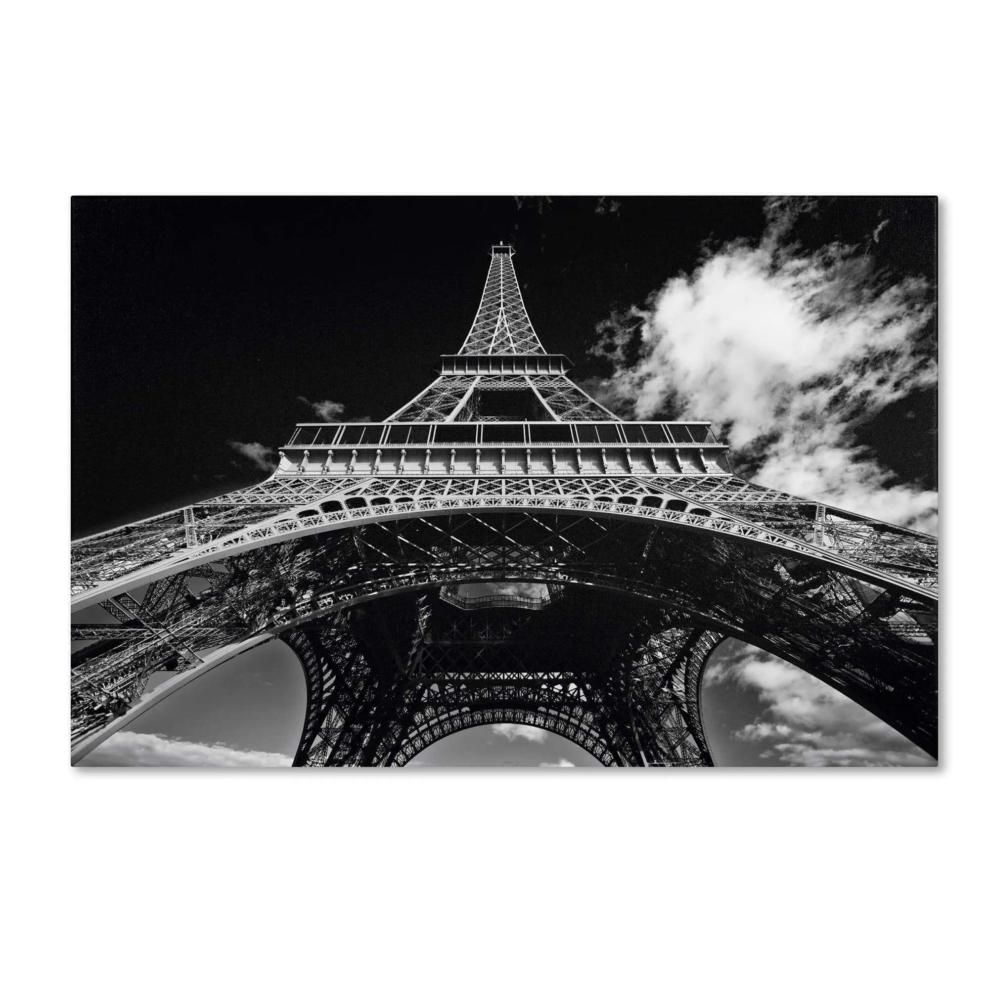 Trademark Fine Art Paris Eiffel Tower 1 Canvas Art 16x24-Inch | Contemporary Cityscape Wall Decor