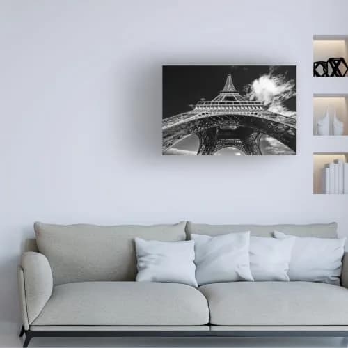 Trademark Fine Art - 'Paris Eiffel Tower 1' Canvas Art - 12x19 | Modern & Contemporary Wall Decor thumbnail 3