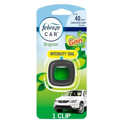 Febreze Car Air Freshener Vent Clip with Gain Original Scent, 1 Count | Lasts 30 Days thumbnail 1