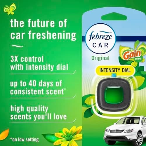 Febreze Car Air Freshener Vent Clip with Gain Original Scent, 1 Count | Lasts 30 Days thumbnail 2