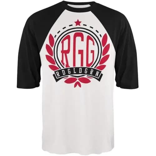 Old Glory Logo Raglan White X-Large | Classic Fit Baseball Jersey with Team Spirit thumbnail 1