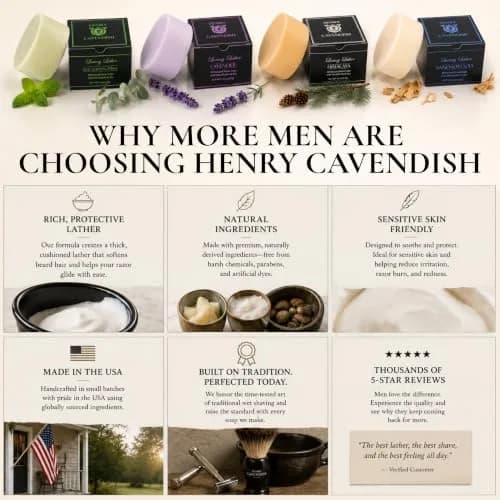 Henry Cavendish Himalaya Premium Natural Shaving Soap 4 Oz | Rich Creamy Lather & Classic Fragrance thumbnail 4