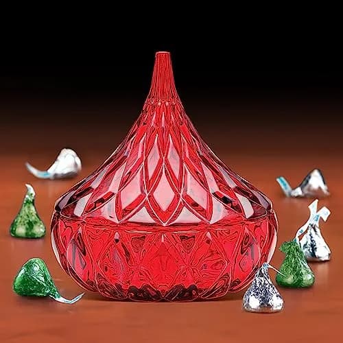 Godinger Hershey's Kiss Candy Dish Red Glass 12.7cm (5 Inch) | Authentic USA Import thumbnail 2