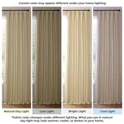 HPD Half Price Drapes Bellino Textured Faux Linen Room Darkening Curtains 50W x 96L | 75-80% Light Block | Thermal Insulation thumbnail 4